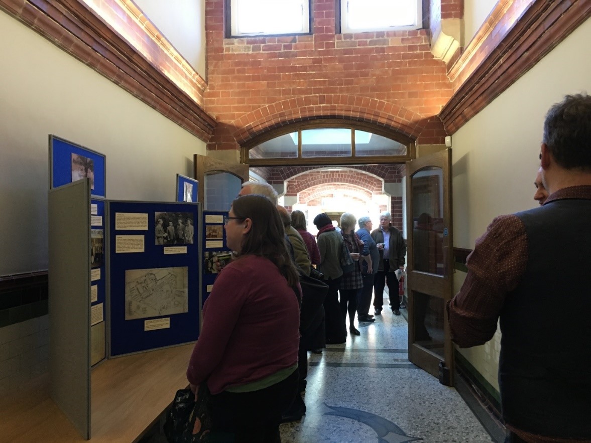 Visitors viewing the exhibition