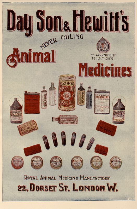 Sioe Frenhinol Cymru, Hysbyseb Catalog Meddyginiaethau Anifeiliaid (1904), eitem o Lyfrgell Genedlaethol Cymru